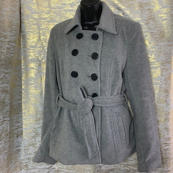 OLD Navy Gray Classic Wool-blend Peacoat/Jacket Size M - Picture 2 of 12